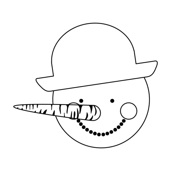 Obrázek ikony kreslený sněhulák — Stockový vektor