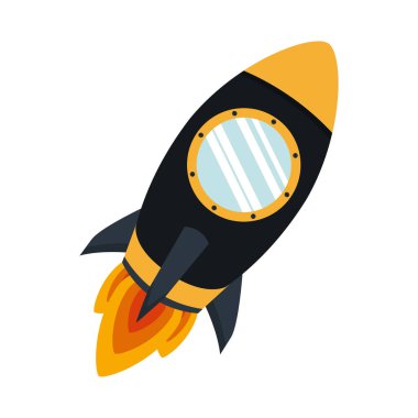 uzay roketi rengiyle siluet