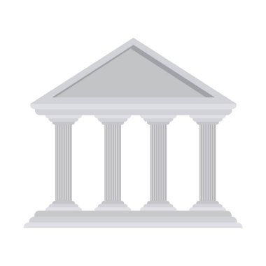 siluet Yunan tapınağı parthenon ile