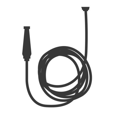 tek renkli siluet itfaiyeci hortumu ile