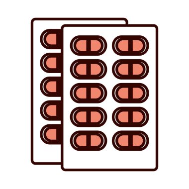 siluet blisterpack hapları ile pembe renk