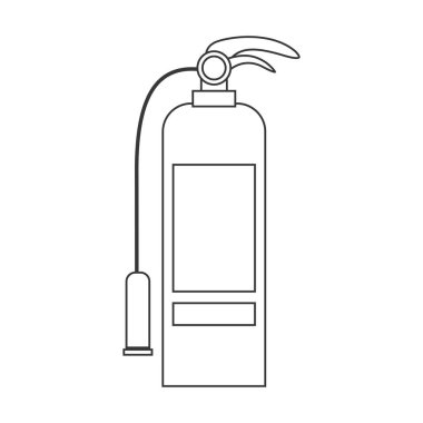 Yangın söndürücü ile kontur siluet