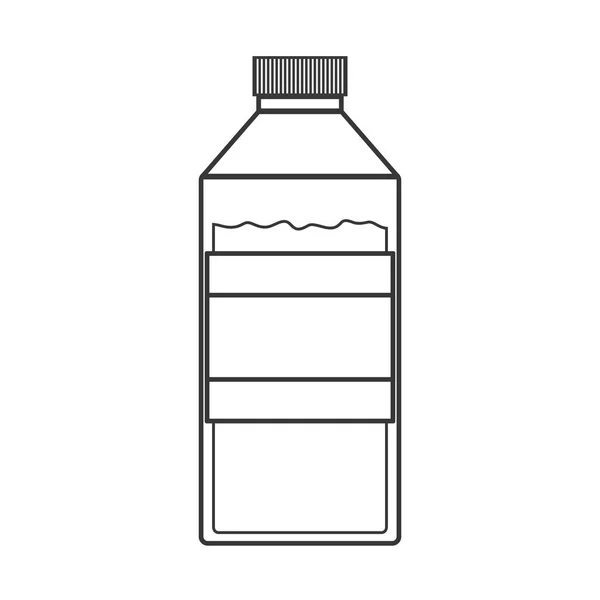 Contour silhuetten av flaskan med vätska — Stock vektor
