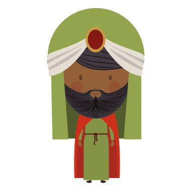 renkli Arapça adam sarık ve sakal