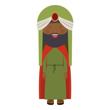 renkli Arapça adam sarık ve sakal