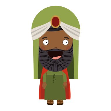 renkli Arapça adam sarık ve sakal