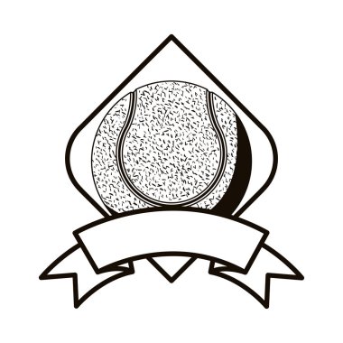 gri tonlama Tenis Turnuvası amblemi ile Top