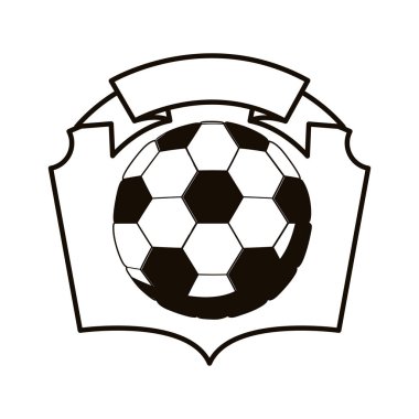 gri tonlama amblem futbol topu ile