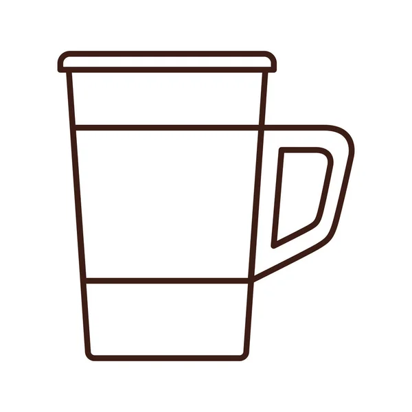 Silhouettenglas für Getränke mit Griff — Stockvektor
