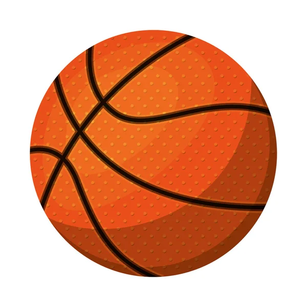 Silueta de color con pelota de baloncesto — Vector de stock