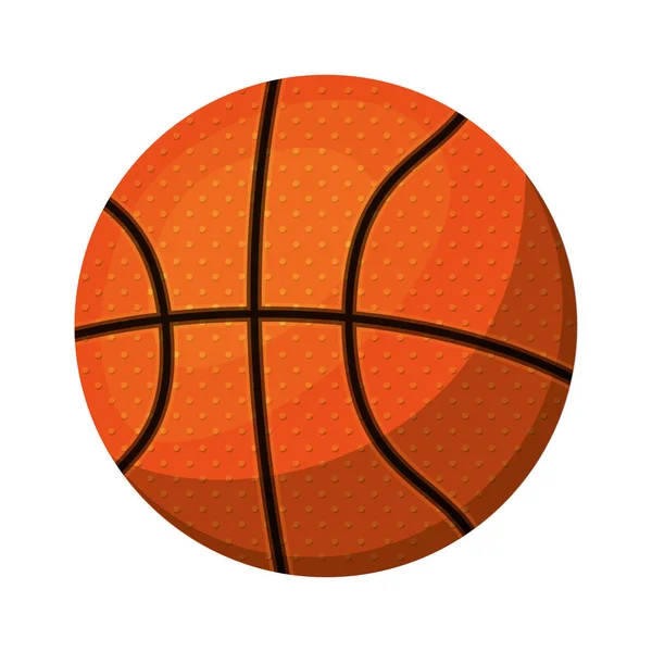 Χρώμα σιλουέτα με μπάλα του μπάσκετ στα αριστερά — Διανυσματικό Αρχείο