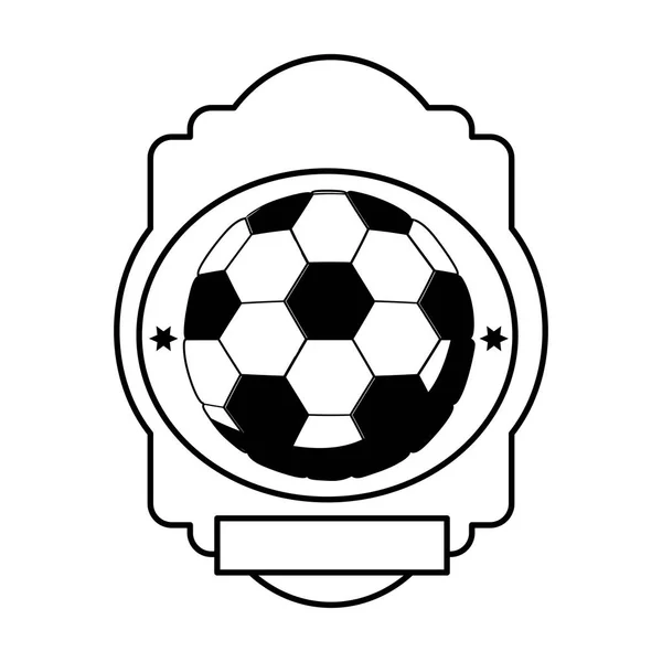 单色纹章足球球 — 图库矢量图片