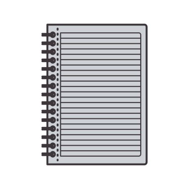 gri siluet defter halkalar ile