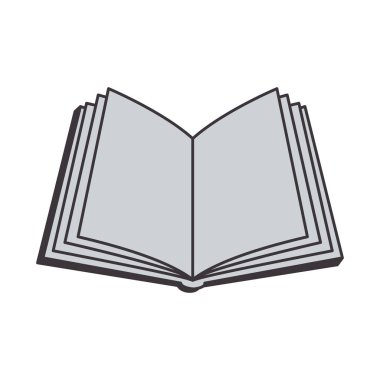 Temiz çarşaf ile gri siluet açık kitap