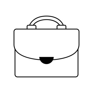 siyah siluet bavul saplı