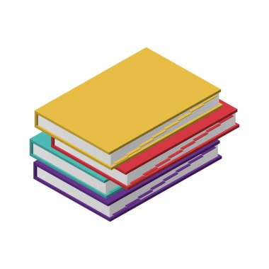 renkli ve düzensiz yığılmış kitaplar