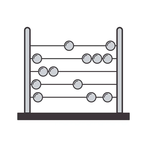Το abacus γκρίζα σιλουέτα με βάση και σφαίρες — Διανυσματικό Αρχείο