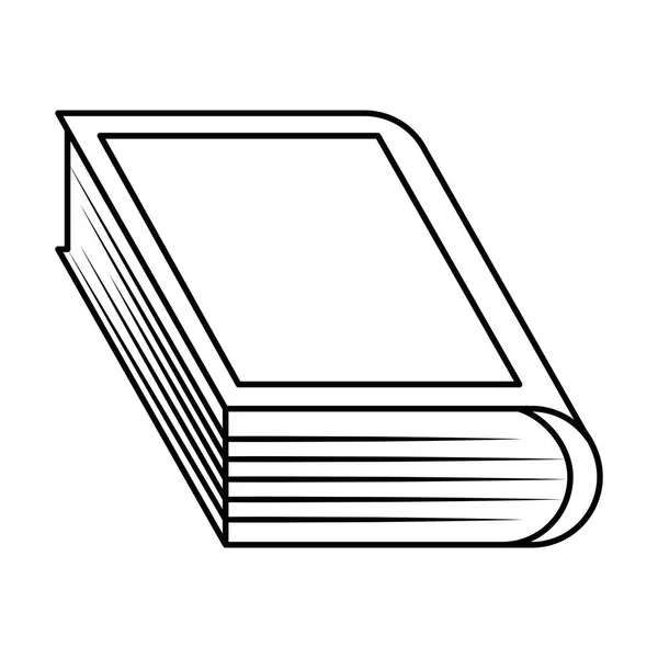 Черный силуэт книги с пустой крышкой — стоковый вектор