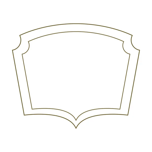 Silueta borde marco decorativo heráldico — Archivo Imágenes Vectoriales