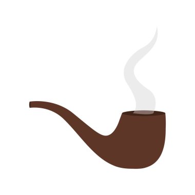 Boru sigara ile renkli siluet