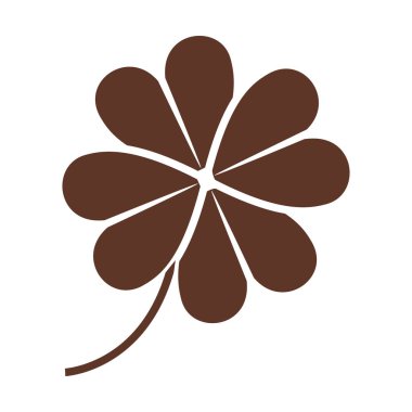 yonca dört silüeti kahverengi rengi değiştirmez