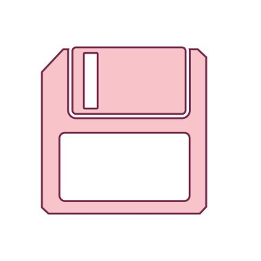 Kontur disket bilgisayar ışık ping