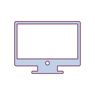 Açık mor renk kontur lcd monitörde