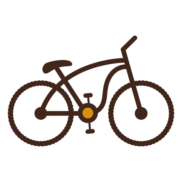Cykel brun kontur till höger — Stock vektor