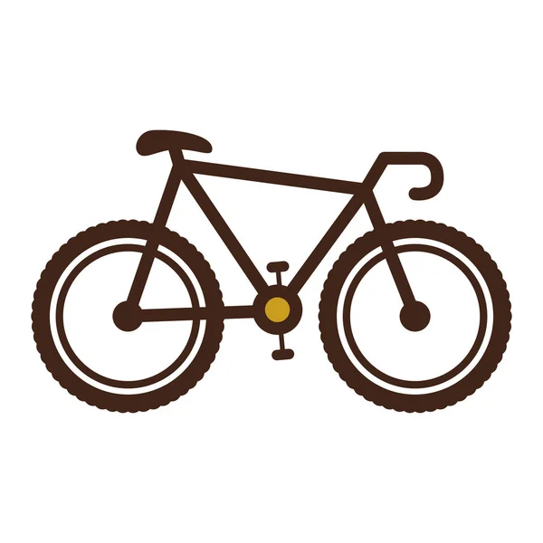 Contorno marrón bicicleta a la derecha — Vector de stock