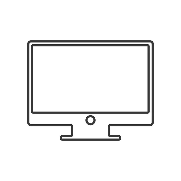 Konturfarbe Monochrom-LCD-Monitor — Stockvektor