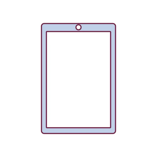 Contour tablet touch in licht paarse kleur — Stockvector