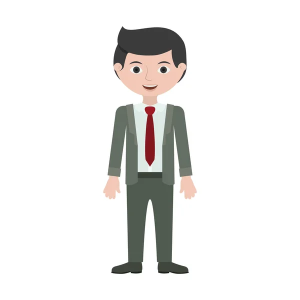 Man young with formal suit — Stock Vector