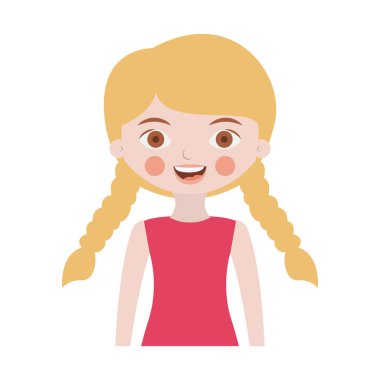 örgülü saçlı yarım vücut sarışın kız