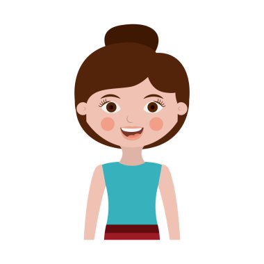 toplanan saçlı yarım vücut kadın