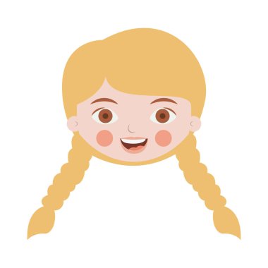 örgülü saçları açık yüz sarışın kız