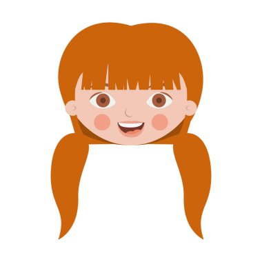 pigtails ile ön yüzü tatlı kız