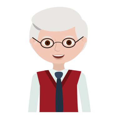 yarım vücut gözlüklü yaşlı adam