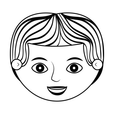 ön yüz adam siluet çizgili saçlı