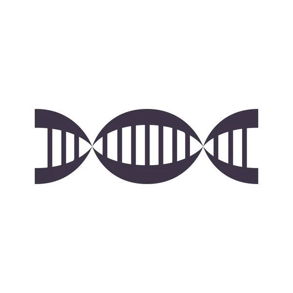 Keten genetica code silhouet met chromosoom — Stockvector