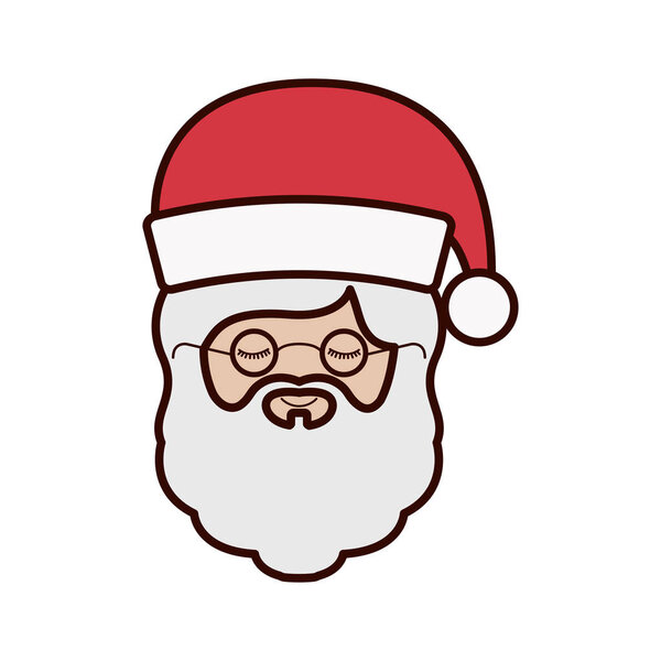 front face santa claus with christmas hat