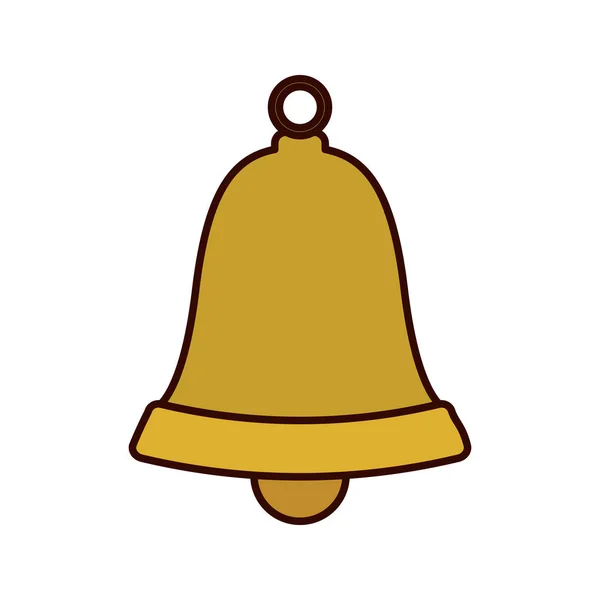 Figura campana en color oro — Vector de stock