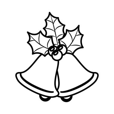 Noel ve bell yapraklarla siluet süsleme