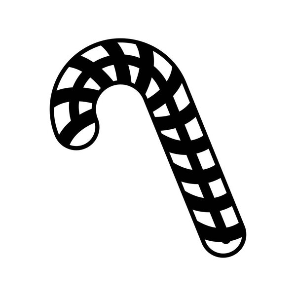 Силуэт рождественских конфет со спиралями
