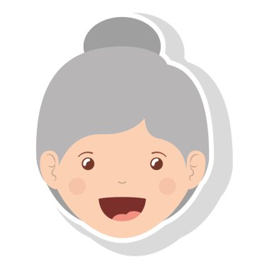 yaşlı kadın gülümseyerek ön yüz