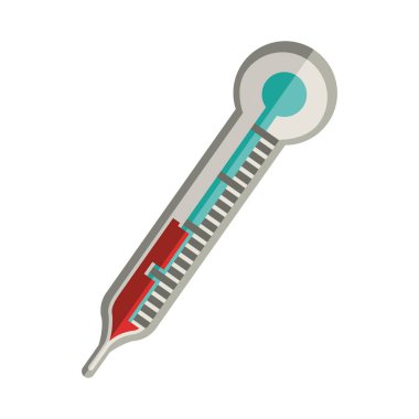 thermometer with temperature scale in colors clipart