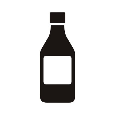 siluet çare büyük şişe dokunun ve etiket