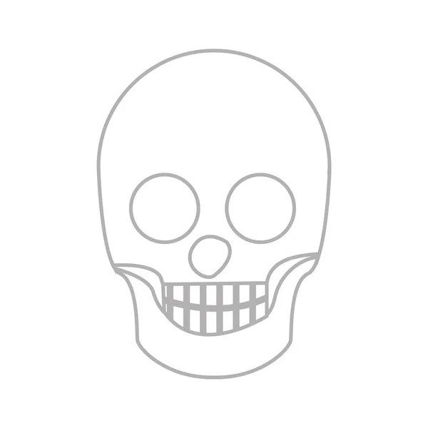 シルエット teeths と頭蓋骨の骨 — ストックベクタ
