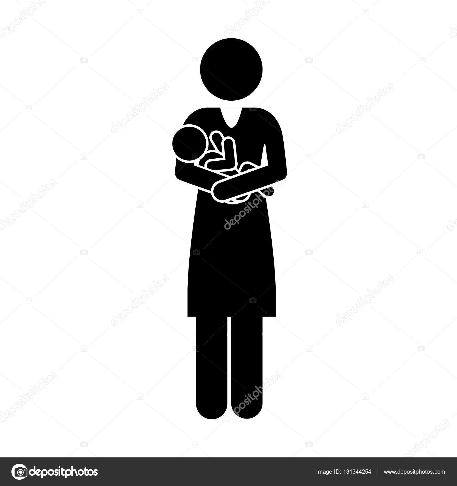腕の中で小さな赤ちゃんのピクトグラム女性 ストックベクター C Grgroupstock 腕の中で小さな赤ちゃんのピクトグラム女性 ストックベクター C Grgroupstock