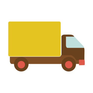 taşıma kamyonu sarı vagon ve tekerlekler