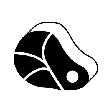 siluet siyah beyaz büyük biftek ile